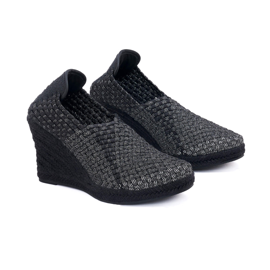 Nairobi Silver Black Espadrille