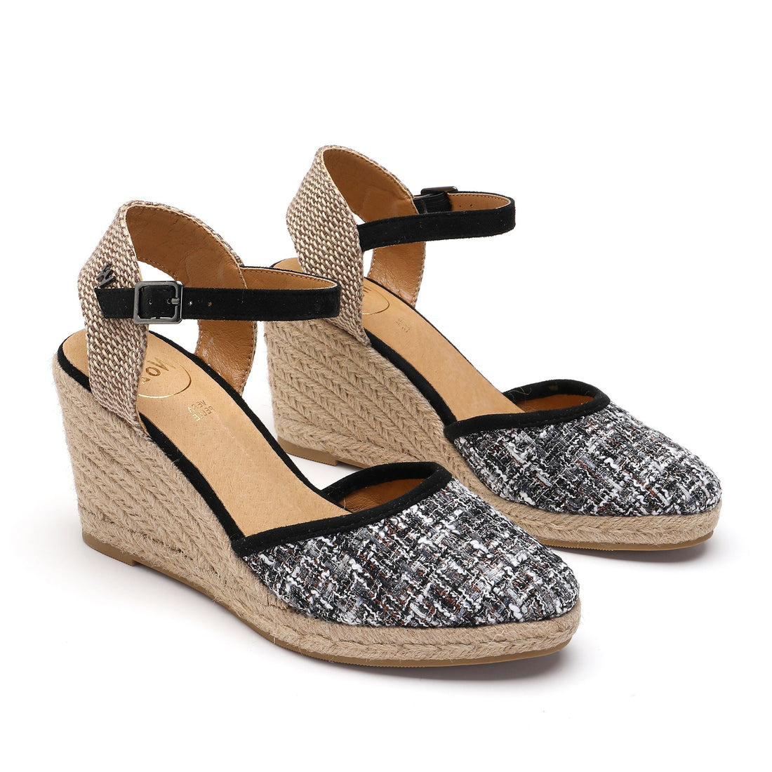 Joy Black Grey Espadrilles