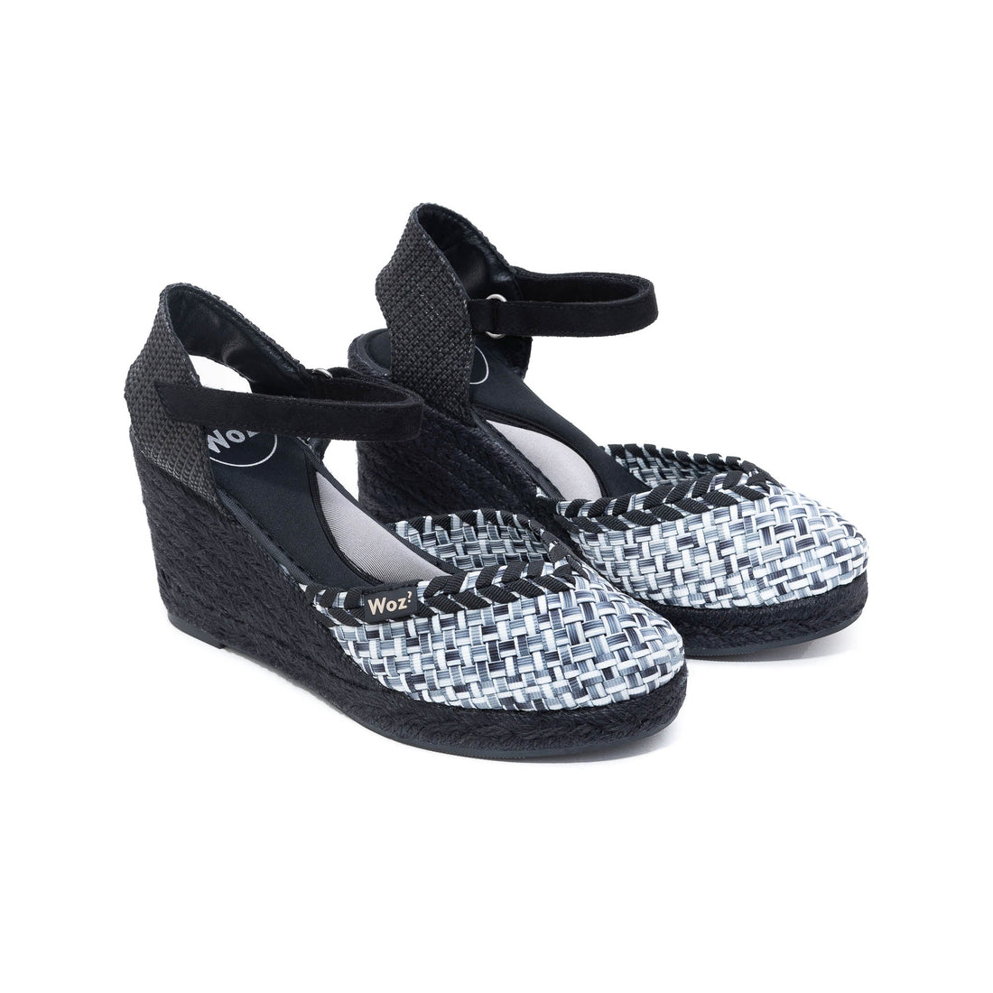 Pisa Shade White-Black-Grey Espadrilles