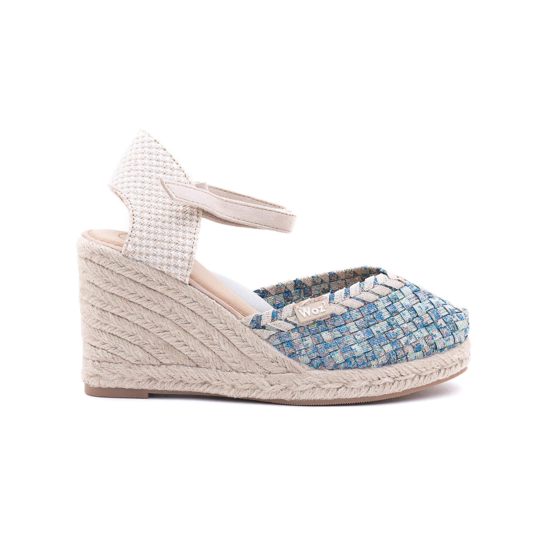 Pisa Metallic Blue-Light.Gold Espadrilles